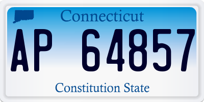 CT license plate AP64857