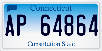 CT license plate AP64864