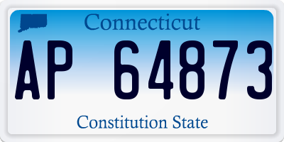 CT license plate AP64873