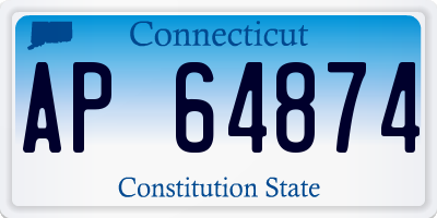 CT license plate AP64874