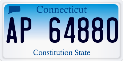 CT license plate AP64880