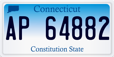 CT license plate AP64882