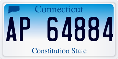 CT license plate AP64884