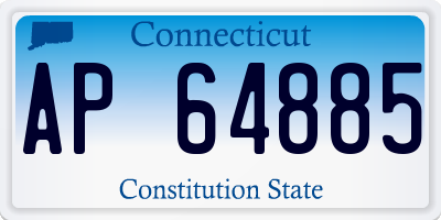 CT license plate AP64885