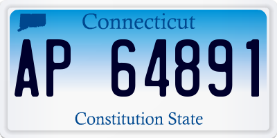 CT license plate AP64891