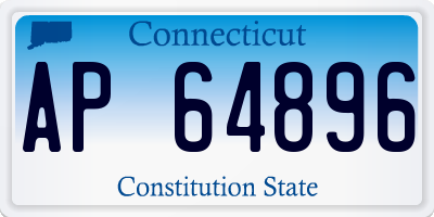 CT license plate AP64896