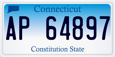 CT license plate AP64897
