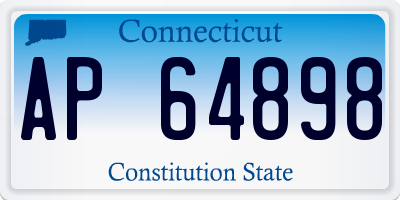CT license plate AP64898