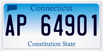 CT license plate AP64901