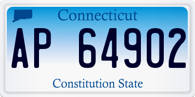 CT license plate AP64902