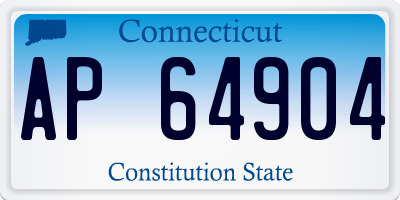 CT license plate AP64904