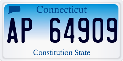 CT license plate AP64909