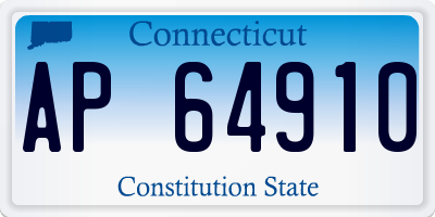 CT license plate AP64910