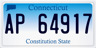 CT license plate AP64917