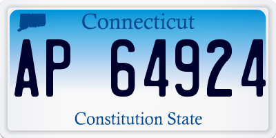 CT license plate AP64924