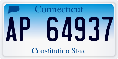 CT license plate AP64937