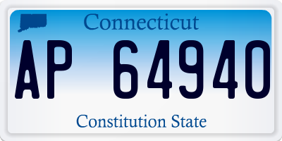 CT license plate AP64940