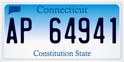 CT license plate AP64941