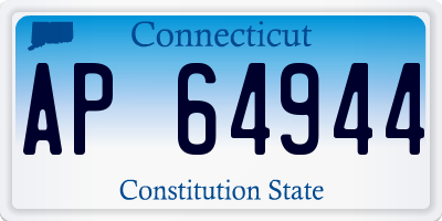CT license plate AP64944