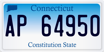 CT license plate AP64950