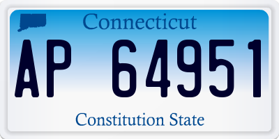 CT license plate AP64951