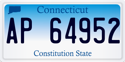 CT license plate AP64952