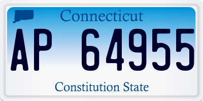 CT license plate AP64955