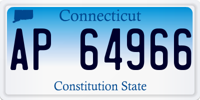 CT license plate AP64966