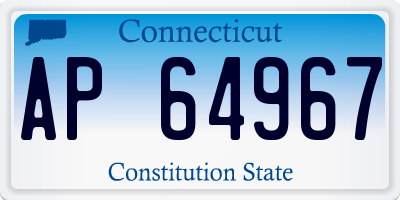 CT license plate AP64967