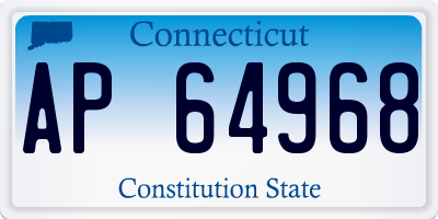 CT license plate AP64968