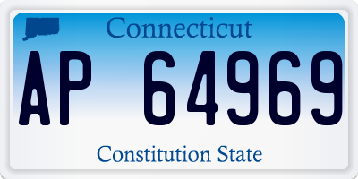 CT license plate AP64969