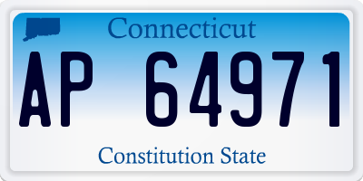 CT license plate AP64971