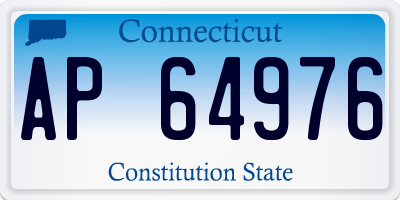 CT license plate AP64976