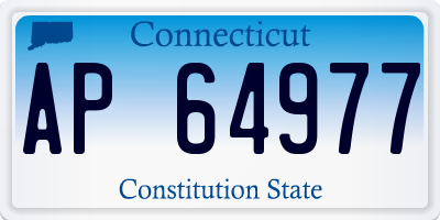 CT license plate AP64977