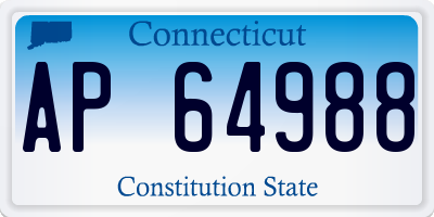 CT license plate AP64988