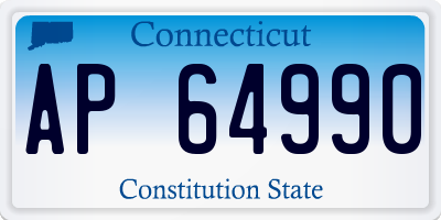 CT license plate AP64990