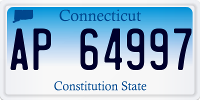 CT license plate AP64997