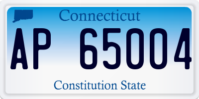 CT license plate AP65004