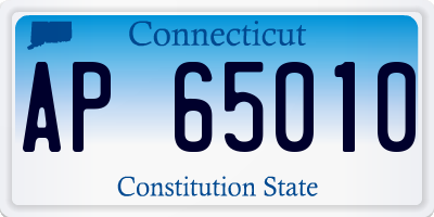 CT license plate AP65010