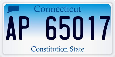CT license plate AP65017