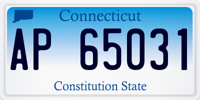 CT license plate AP65031