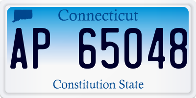 CT license plate AP65048