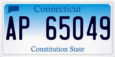 CT license plate AP65049