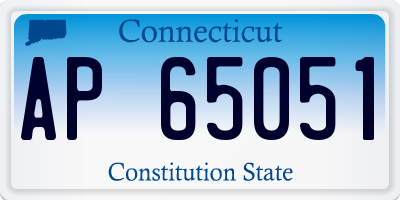 CT license plate AP65051