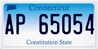 CT license plate AP65054