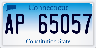CT license plate AP65057