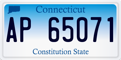 CT license plate AP65071
