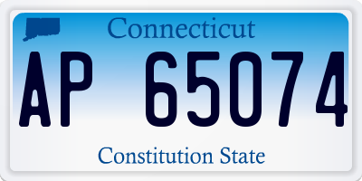 CT license plate AP65074