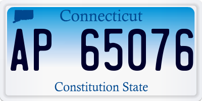 CT license plate AP65076