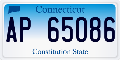 CT license plate AP65086